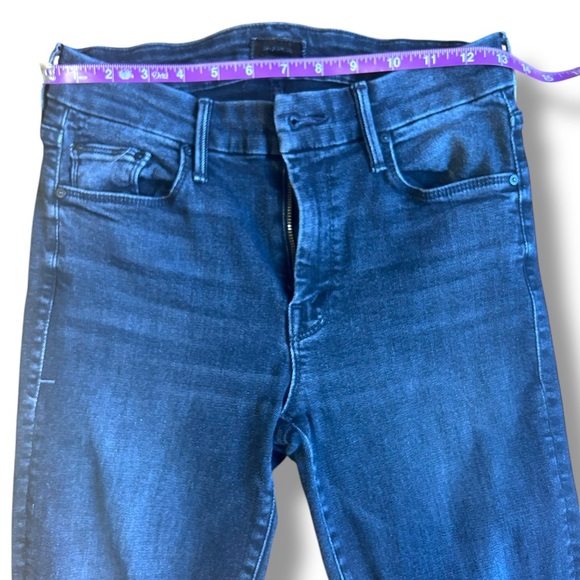 Mother The Looker Ankle Fray Size 27 Night Hawk Black Designer Denim - Picture 7 of 12